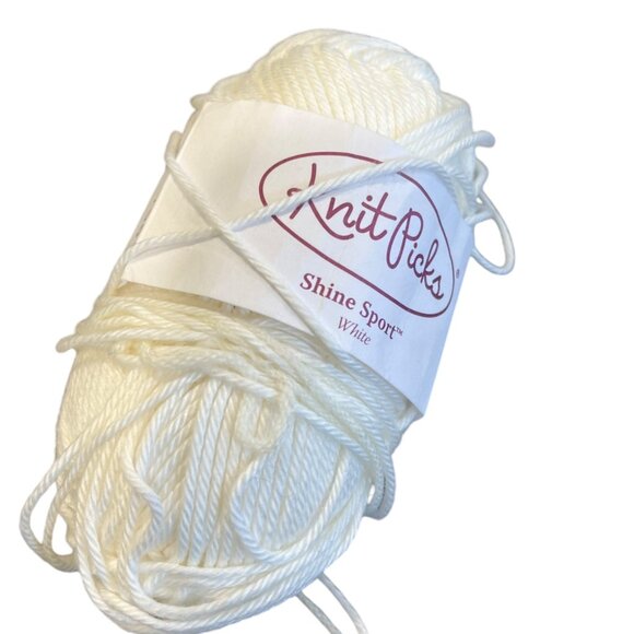 Knit Picks Yarn Assortment: CotLin Swan Shine Sport Caution Crayon White 6 Pcs - Picture 14 of 16